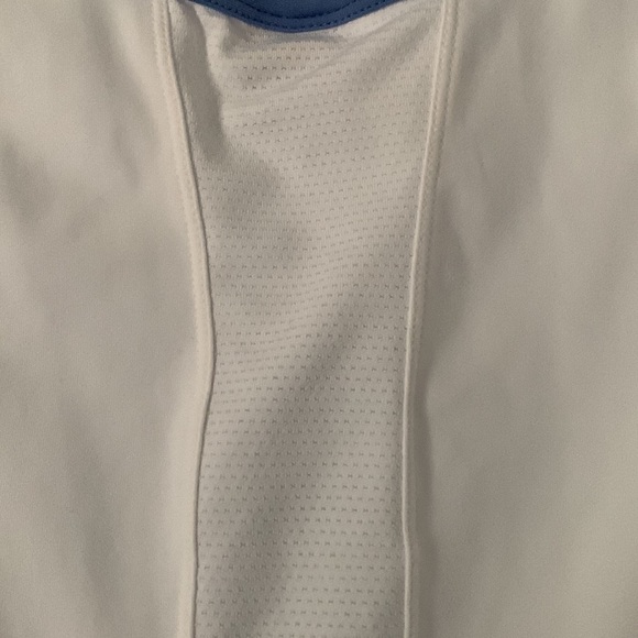 Nike Court Dri-Fit Racerback Tank Top - White with Blue trim, mesh inserts - Picture 7 of 11